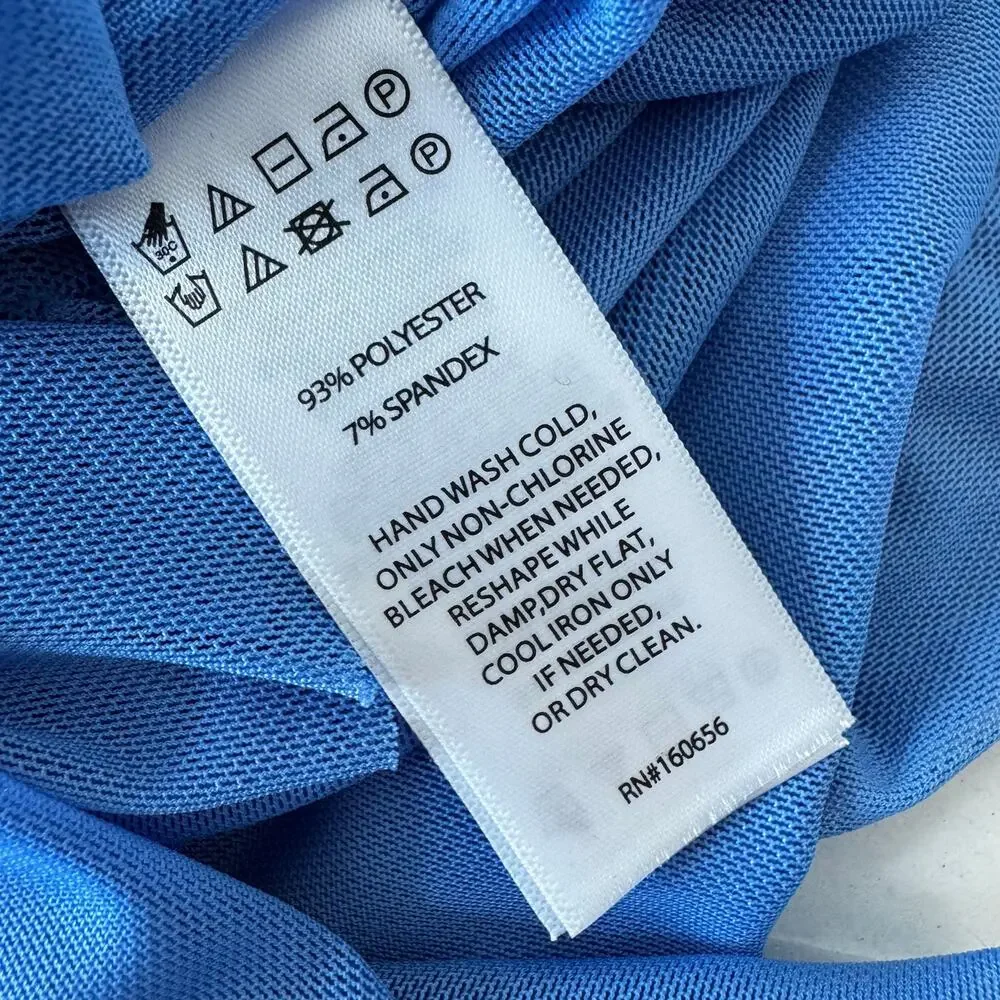 Caroline Constas sheer sleeveless maxi beach cover up cornflower blue size Small